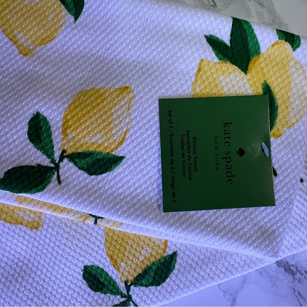 Kate spade lemon dish towels - Picture 3 of 4